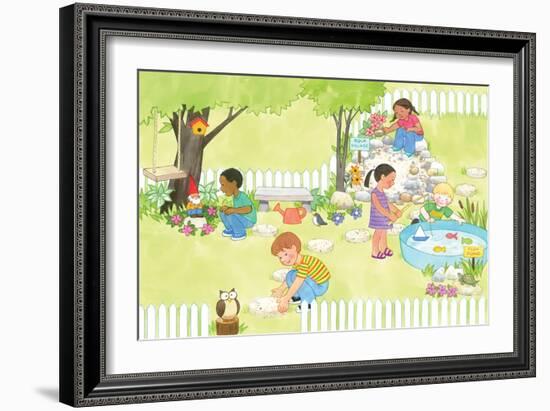 My Playtime Garden - Turtle-Kathryn Mitter-Framed Giclee Print