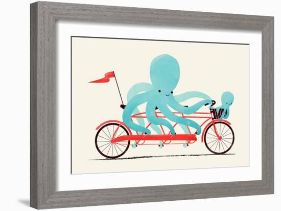 My Red Bike-Jay Fleck-Framed Art Print