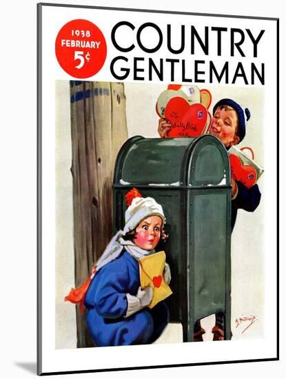 "My Secret Valentine," Country Gentleman Cover, February 1, 1938-Henry Hintermeister-Mounted Giclee Print