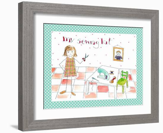 My Sewing Kit-Effie Zafiropoulou-Framed Giclee Print