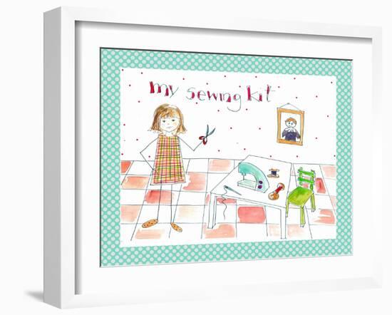 My Sewing Kit-Effie Zafiropoulou-Framed Giclee Print