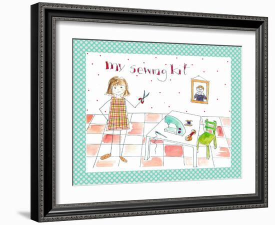 My Sewing Kit-Effie Zafiropoulou-Framed Giclee Print