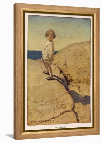 My Shadow by Robert Louis Stevenson-Jessie Willcox-Smith-Framed Premier Image Canvas