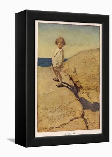 My Shadow by Robert Louis Stevenson-Jessie Willcox-Smith-Framed Premier Image Canvas