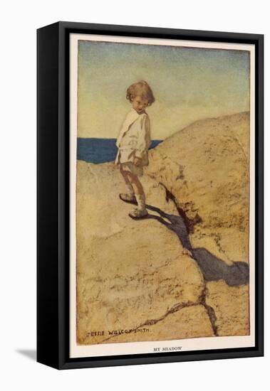 My Shadow by Robert Louis Stevenson-Jessie Willcox-Smith-Framed Premier Image Canvas