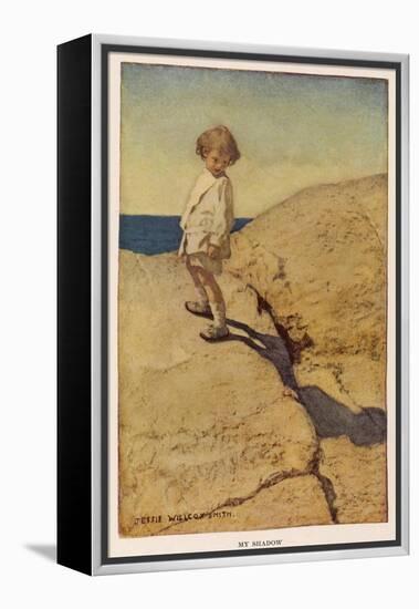 My Shadow by Robert Louis Stevenson-Jessie Willcox-Smith-Framed Premier Image Canvas