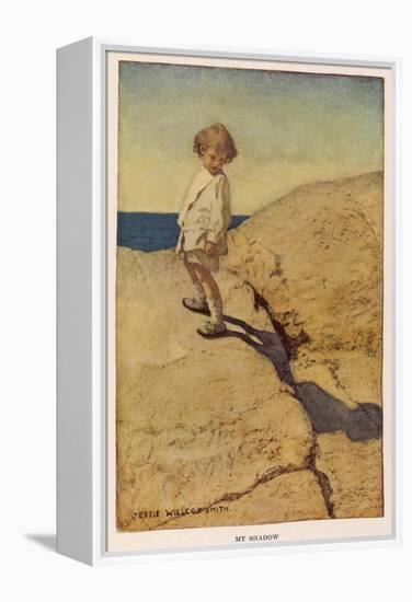 My Shadow by Robert Louis Stevenson-Jessie Willcox-Smith-Framed Premier Image Canvas