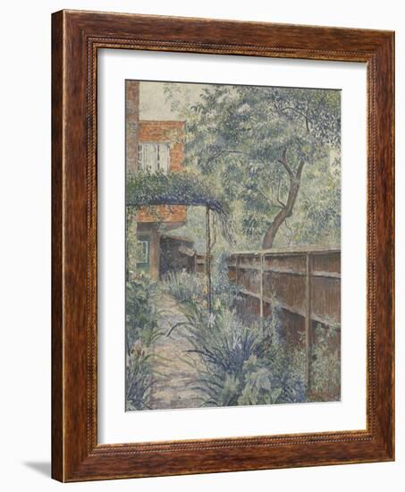 My Studio Garden, 1938 (Oil on Canvas)-Lucien Pissarro-Framed Giclee Print