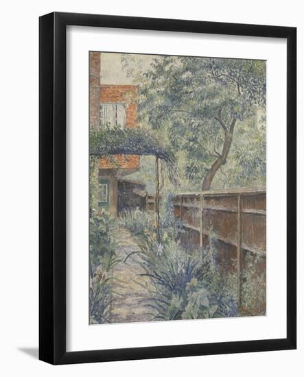 My Studio Garden, 1938 (Oil on Canvas)-Lucien Pissarro-Framed Giclee Print