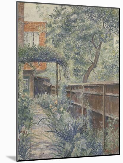 My Studio Garden, 1938 (Oil on Canvas)-Lucien Pissarro-Mounted Giclee Print