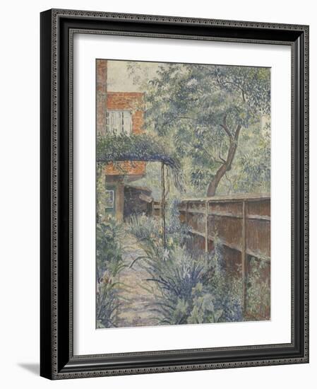 My Studio Garden, 1938 (Oil on Canvas)-Lucien Pissarro-Framed Giclee Print