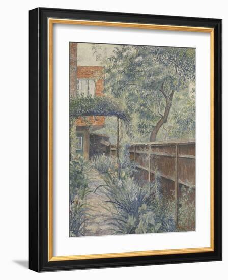 My Studio Garden, 1938 (Oil on Canvas)-Lucien Pissarro-Framed Giclee Print