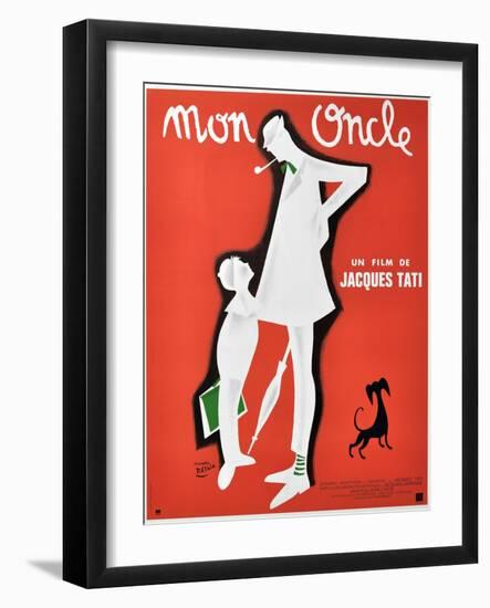 My Uncle, 1958, "Mon Oncle" Directed by Jacques Tati-null-Framed Giclee Print