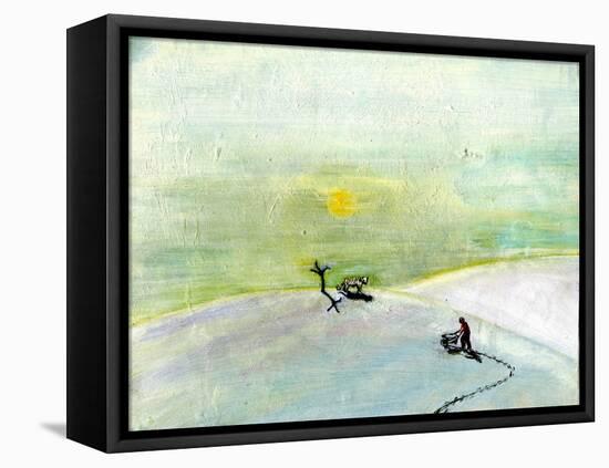 My Wheelbarrow and the Snow Tiger, 2004-Gigi Sudbury-Framed Premier Image Canvas