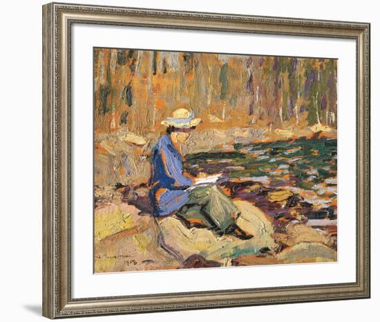 My Wife, Sackville River-Arthur Lismer-Framed Premium Giclee Print