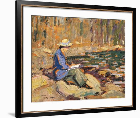 My Wife, Sackville River-Arthur Lismer-Framed Premium Giclee Print