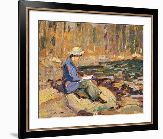 My Wife, Sackville River-Arthur Lismer-Framed Premium Giclee Print
