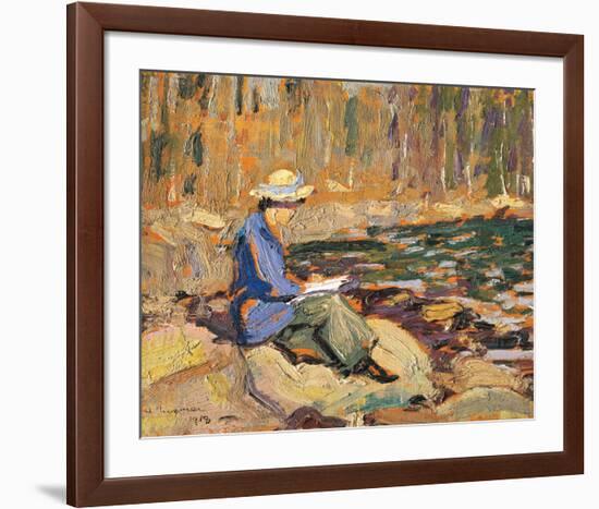 My Wife, Sackville River-Arthur Lismer-Framed Premium Giclee Print