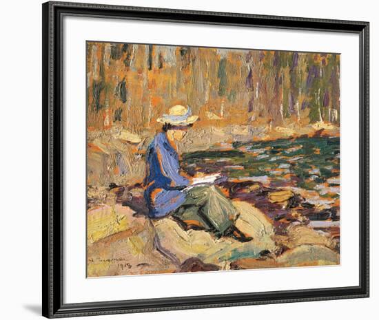 My Wife, Sackville River-Arthur Lismer-Framed Premium Giclee Print