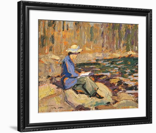 My Wife, Sackville River-Arthur Lismer-Framed Premium Giclee Print