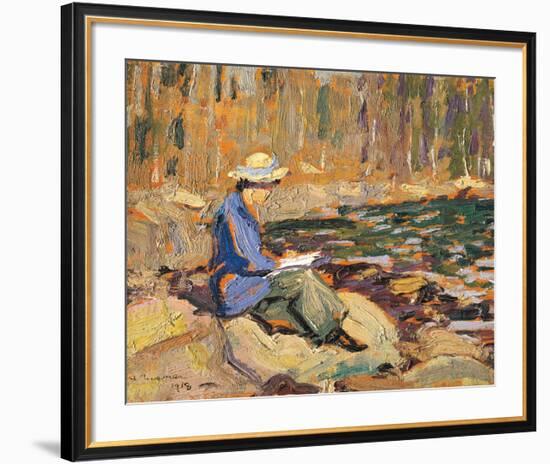 My Wife, Sackville River-Arthur Lismer-Framed Premium Giclee Print