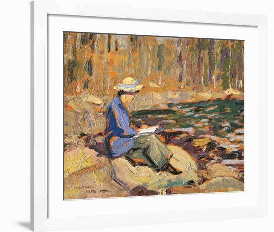 My Wife, Sackville River-Arthur Lismer-Framed Premium Giclee Print