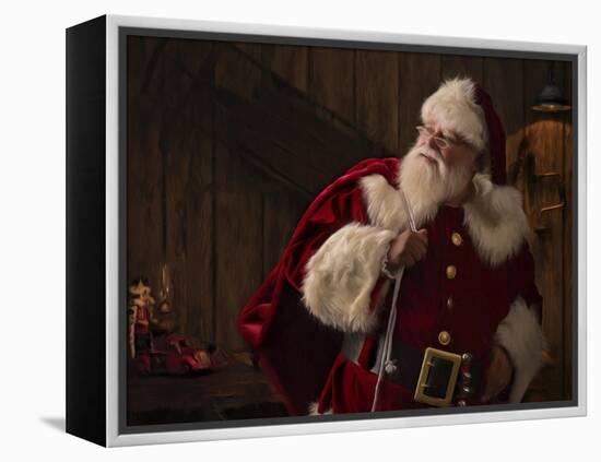 My Work Here is Done-Santa’s Workshop-Framed Premier Image Canvas