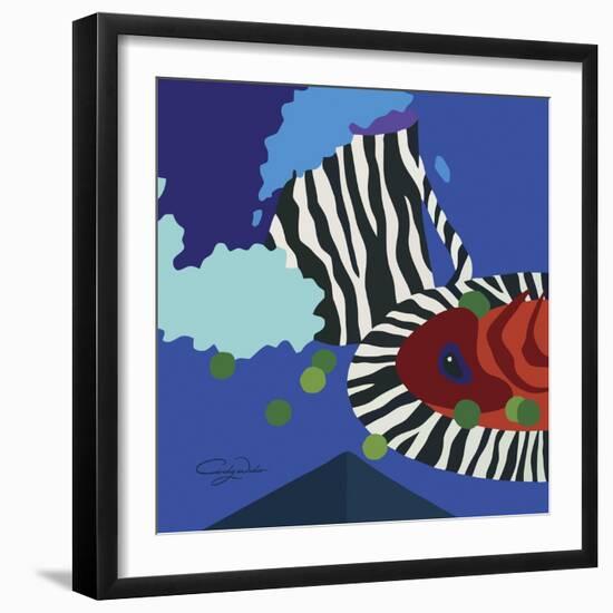 My Zebra Dinner Set-Cindy Wider-Framed Giclee Print