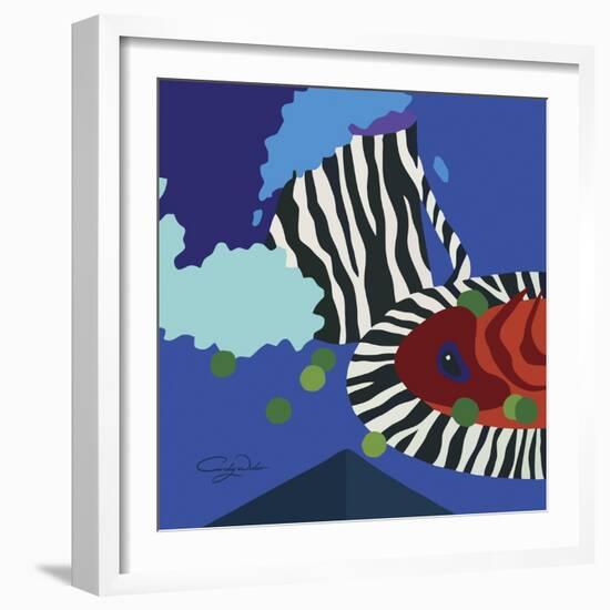 My Zebra Dinner Set-Cindy Wider-Framed Giclee Print