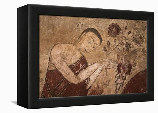 Myanmar, Bagan. Ancient Artwork in a Buddhist Temple-Jaynes Gallery-Framed Premier Image Canvas