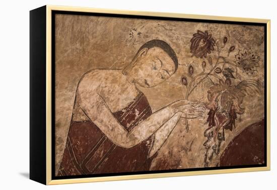 Myanmar, Bagan. Ancient Artwork in a Buddhist Temple-Jaynes Gallery-Framed Premier Image Canvas