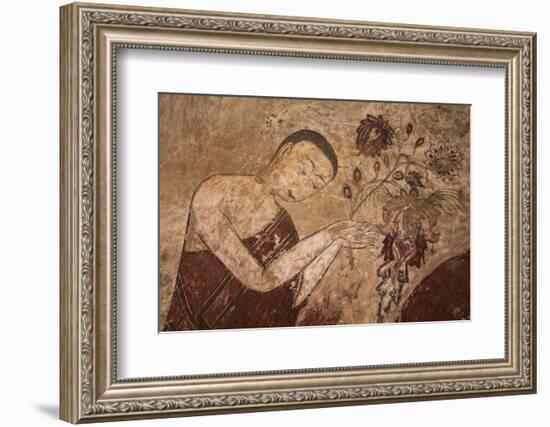 Myanmar, Bagan. Ancient Artwork in a Buddhist Temple-Jaynes Gallery-Framed Photographic Print