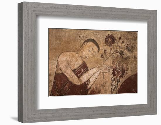 Myanmar, Bagan. Ancient Artwork in a Buddhist Temple-Jaynes Gallery-Framed Photographic Print