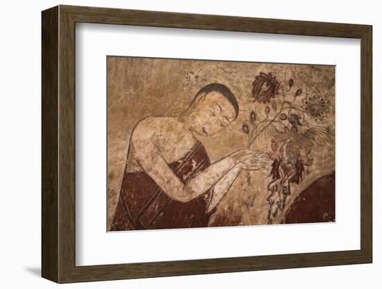 Myanmar, Bagan. Ancient Artwork in a Buddhist Temple-Jaynes Gallery-Framed Photographic Print