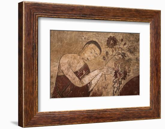 Myanmar, Bagan. Ancient Artwork in a Buddhist Temple-Jaynes Gallery-Framed Photographic Print