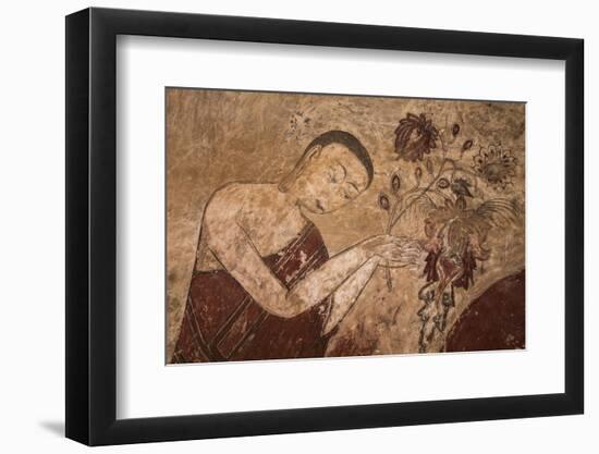 Myanmar, Bagan. Ancient Artwork in a Buddhist Temple-Jaynes Gallery-Framed Photographic Print