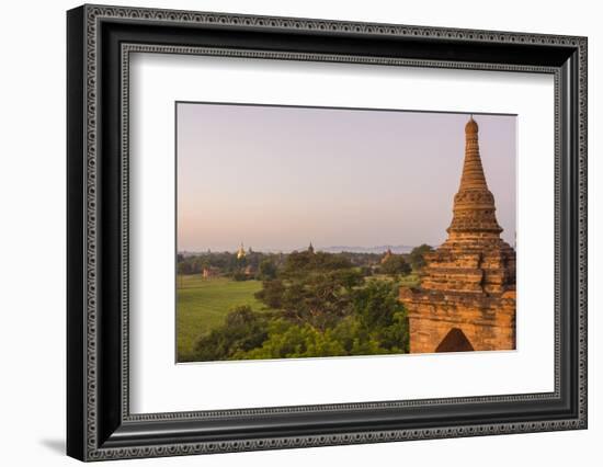 Myanmar. Bagan. Dawn over the Plains of Bagan-Inger Hogstrom-Framed Photographic Print