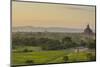 Myanmar. Bagan. Horse Carts and Cattle Walk the Roads at Sunset-Inger Hogstrom-Mounted Photographic Print