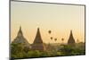 Myanmar. Bagan. Hot Air Balloons Rising over the Temples of Bagan-Inger Hogstrom-Mounted Photographic Print