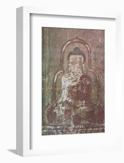 Myanmar. Bagan. Htilominlo Temple. Mural of the Buddha-Inger Hogstrom-Framed Photographic Print