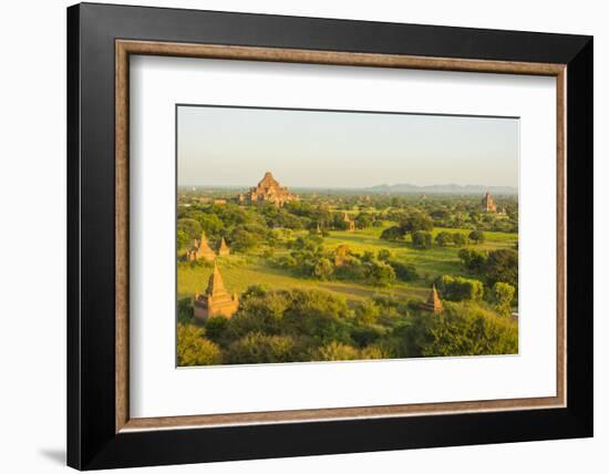 Myanmar. Bagan. Light over the Plains of Bagan and Dhammayangyi Temple-Inger Hogstrom-Framed Photographic Print