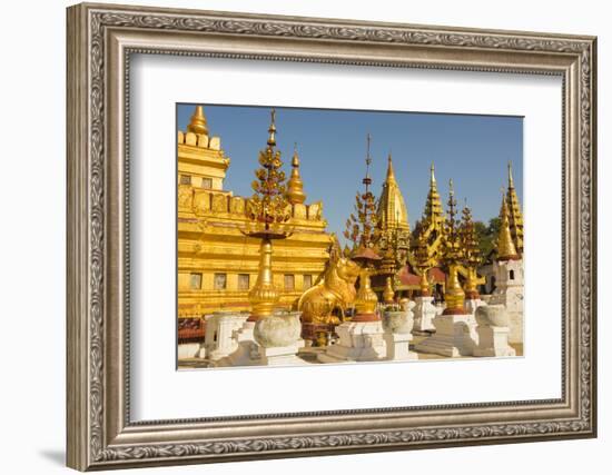 Myanmar. Bagan. Nyaung U. Shwezigon Pagoda-Inger Hogstrom-Framed Photographic Print