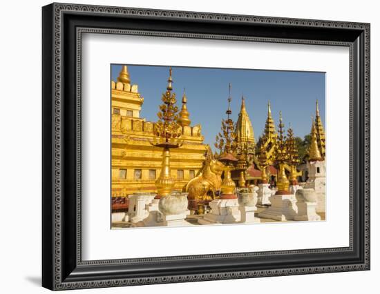 Myanmar. Bagan. Nyaung U. Shwezigon Pagoda-Inger Hogstrom-Framed Photographic Print