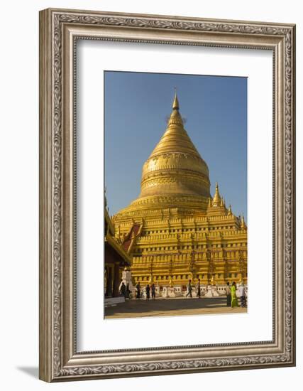 Myanmar. Bagan. Nyaung U. Shwezigon Pagoda-Inger Hogstrom-Framed Photographic Print