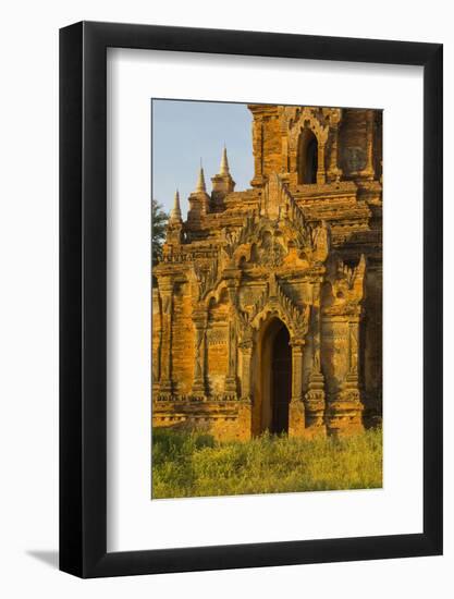 Myanmar. Bagan. Red Brick Temple Glows in the Late Afternoon Light-Inger Hogstrom-Framed Photographic Print