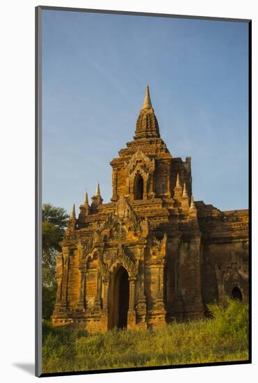 Myanmar. Bagan. Red Brick Temple Glows in the Late Afternoon Light-Inger Hogstrom-Mounted Photographic Print