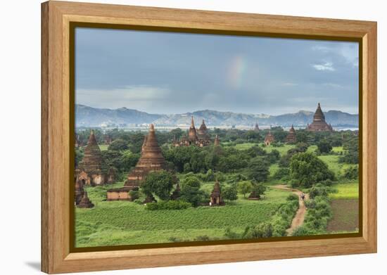 Myanmar, Bagan. Stupas Dot the Plains of Bagan-Brenda Tharp-Framed Premier Image Canvas