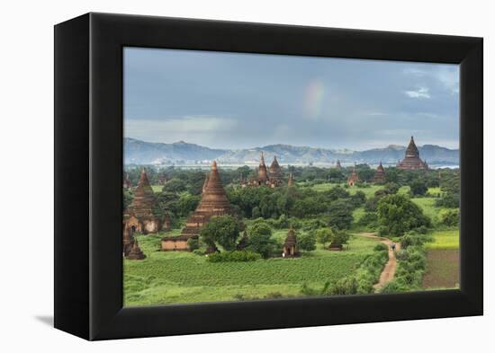 Myanmar, Bagan. Stupas Dot the Plains of Bagan-Brenda Tharp-Framed Premier Image Canvas