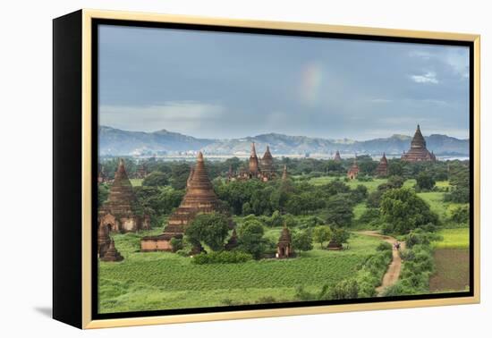 Myanmar, Bagan. Stupas Dot the Plains of Bagan-Brenda Tharp-Framed Premier Image Canvas