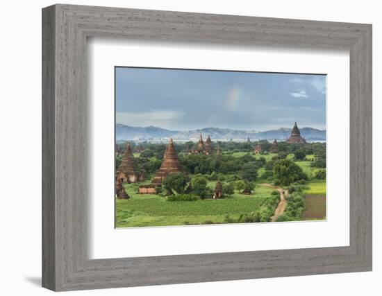 Myanmar, Bagan. Stupas Dot the Plains of Bagan-Brenda Tharp-Framed Photographic Print